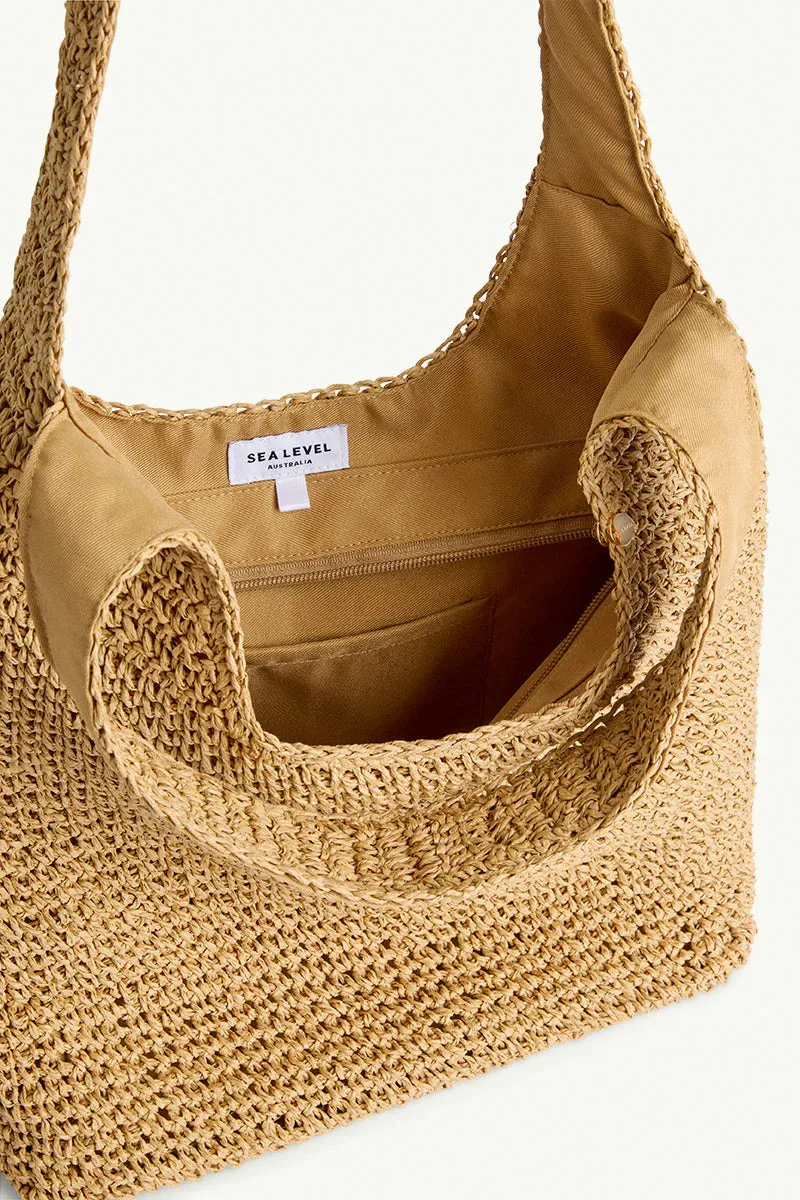 Sea Level Crochet Slouch Beach Bag