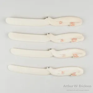Set of 4 Nunivak Ivory Knives with Seal Handles