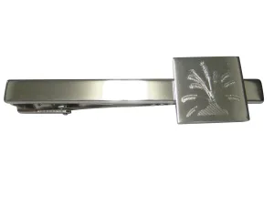 Silver Toned Etched Drosera Capensis Sundew Carnivorous Plant Tie Clip