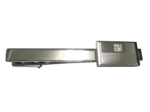 Silver Toned Etched Poland Flag Tie Clip
