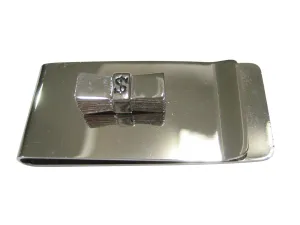 Silver Toned Stack of Dollar Bills Money Clip