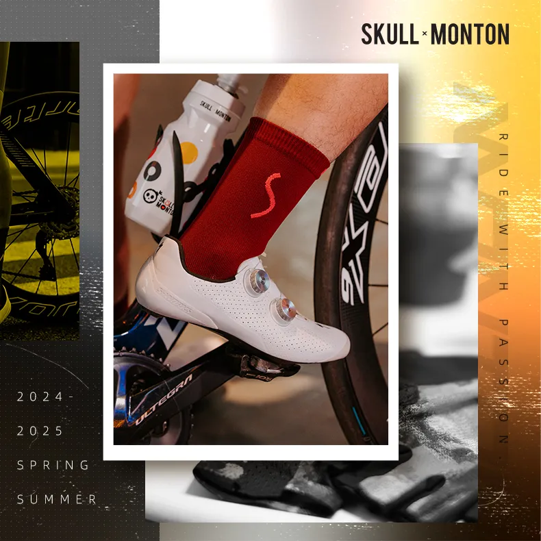 SKULL MONTON CYCLING SOCKS 24-FIRE WOMEN