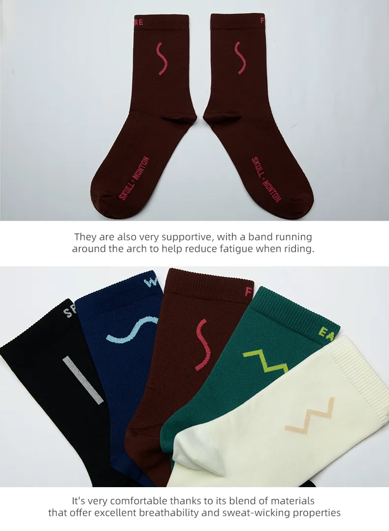 SKULL MONTON CYCLING SOCKS 24-FIRE WOMEN