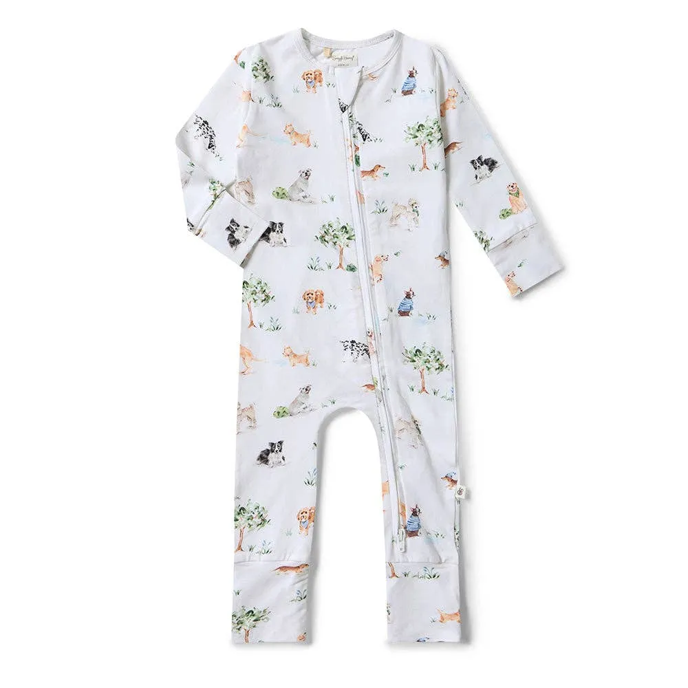 Snuggle Hunny | Dog Park Organic Snugglesuit Convertible Romper