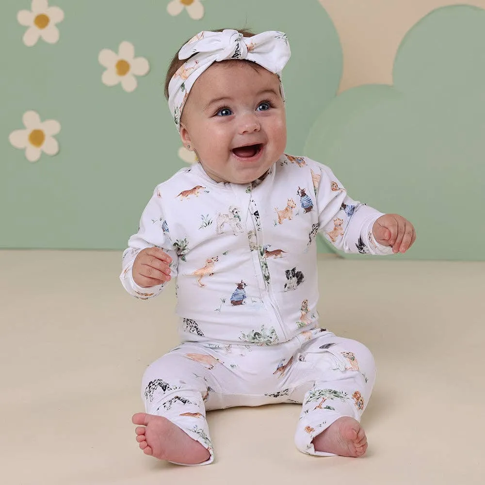 Snuggle Hunny | Dog Park Organic Snugglesuit Convertible Romper