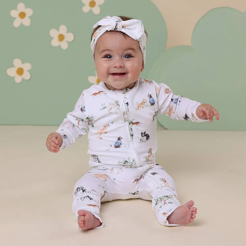 Snuggle Hunny | Dog Park Organic Snugglesuit Convertible Romper