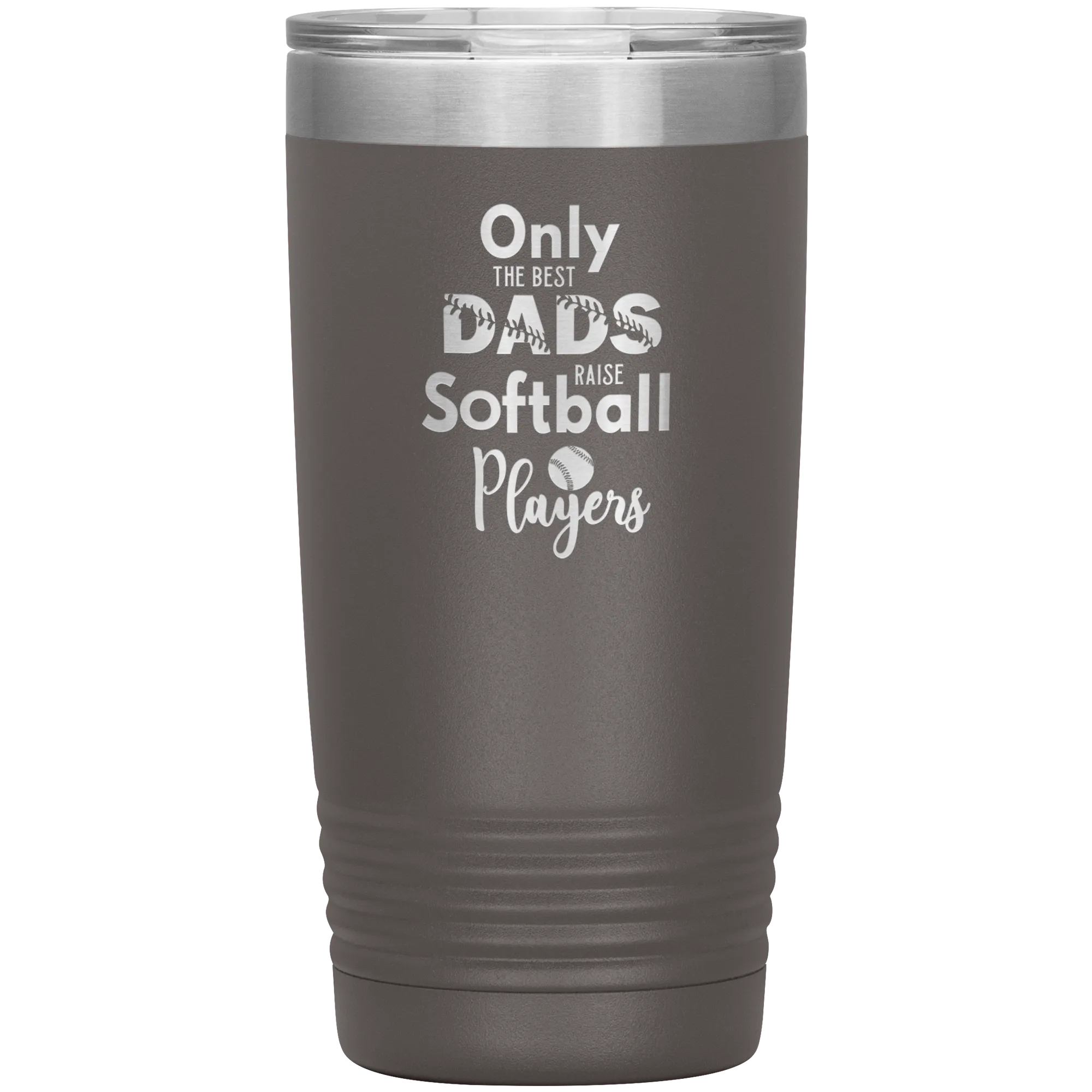 Softball Dad Tumbler Gift for Softball Coach Dad Only the Best Dads Raise Softball Players Funny Insulated Hot Cold Travel Cup 20oz BPA Free