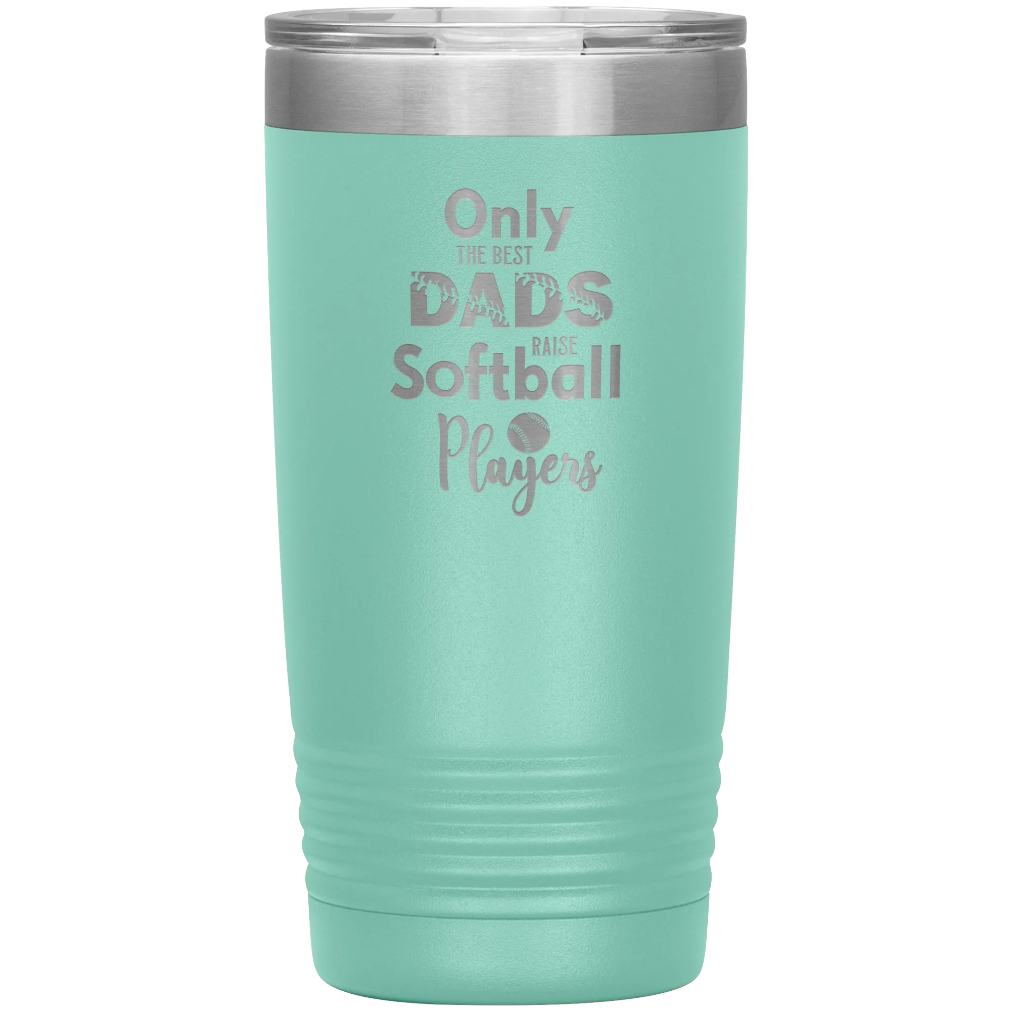 Softball Dad Tumbler Gift for Softball Coach Dad Only the Best Dads Raise Softball Players Funny Insulated Hot Cold Travel Cup 20oz BPA Free