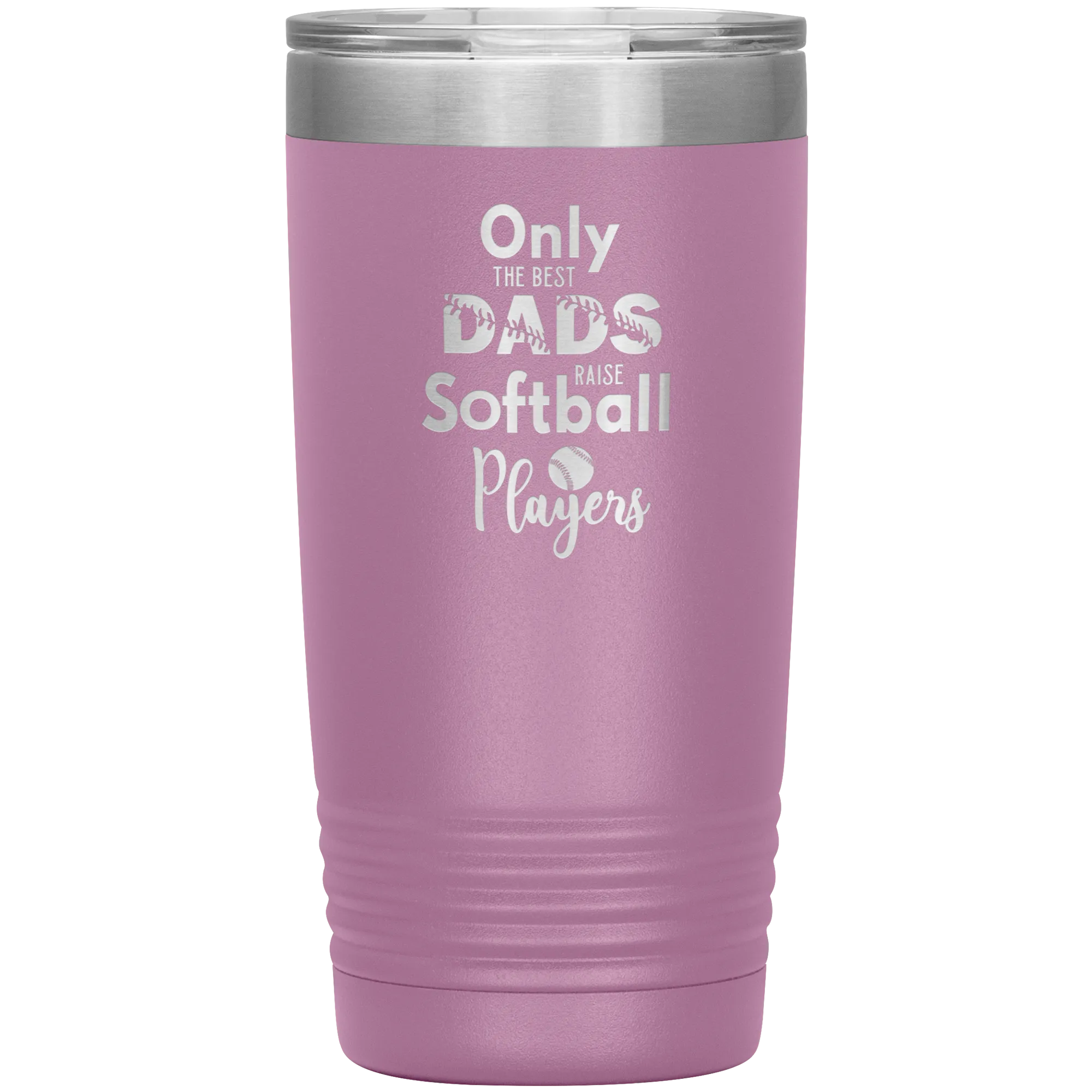 Softball Dad Tumbler Gift for Softball Coach Dad Only the Best Dads Raise Softball Players Funny Insulated Hot Cold Travel Cup 20oz BPA Free