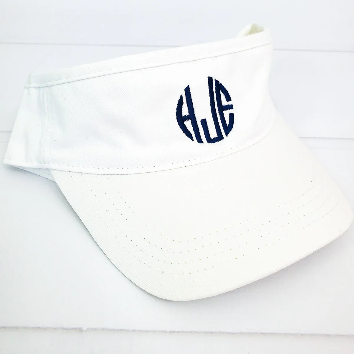 Solid Monogrammed Visor - 6 Colors