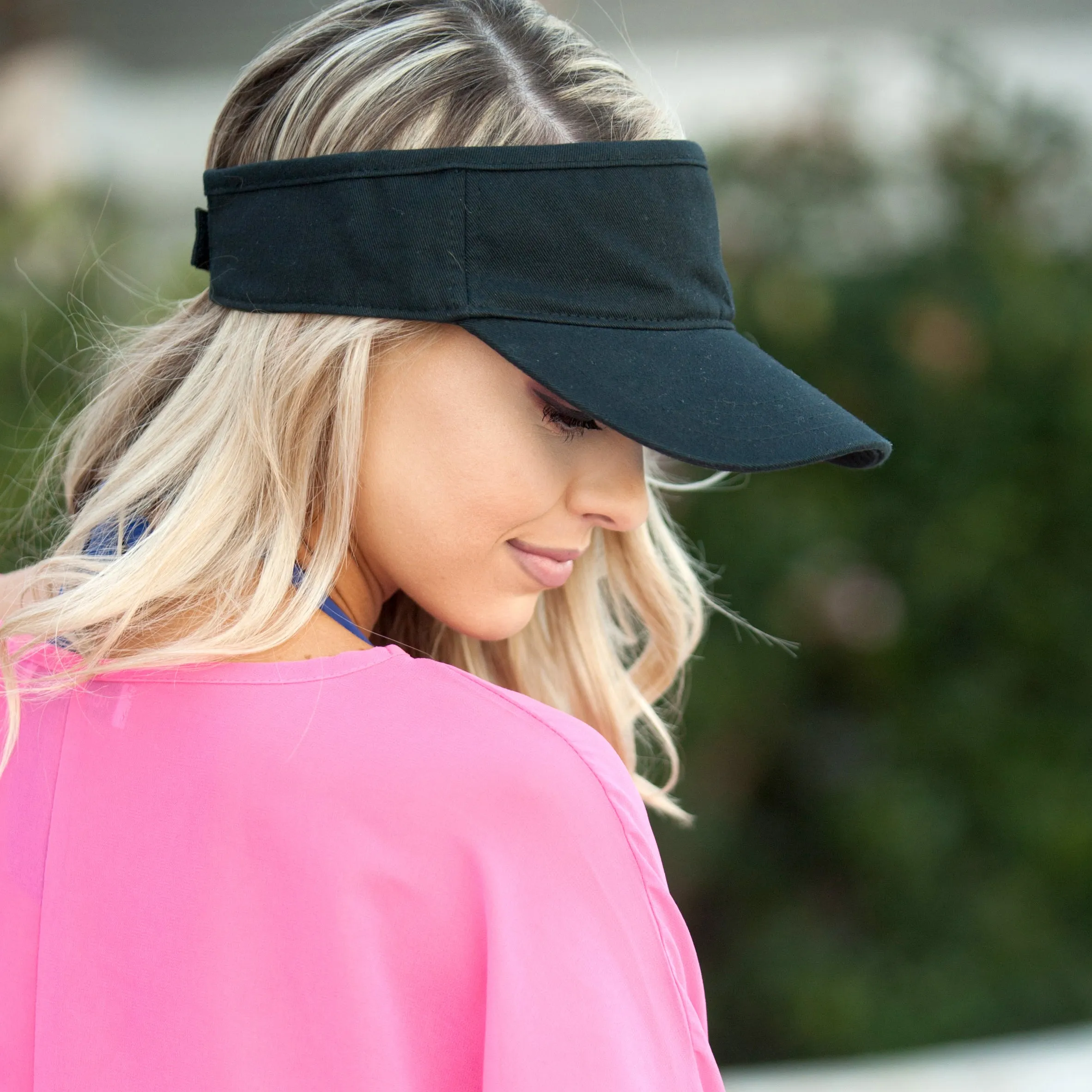 Solid Monogrammed Visor - 6 Colors