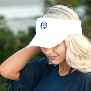 Solid Monogrammed Visor - 6 Colors