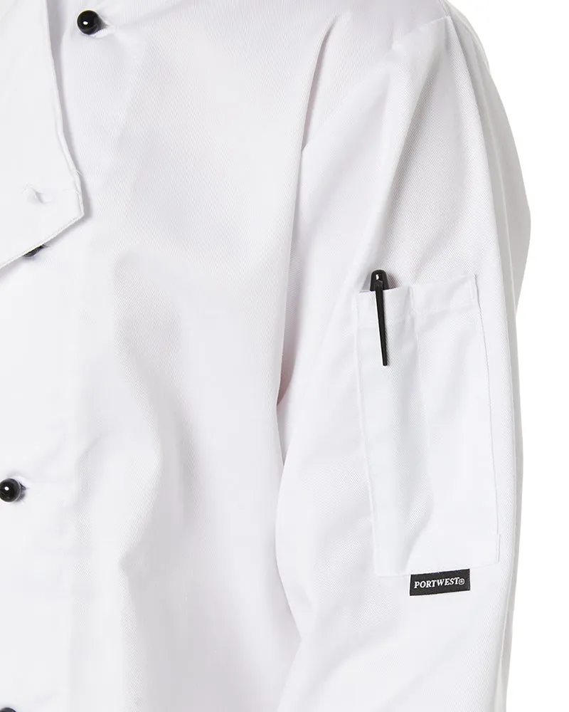 Somerset Chefs LS Jacket - White