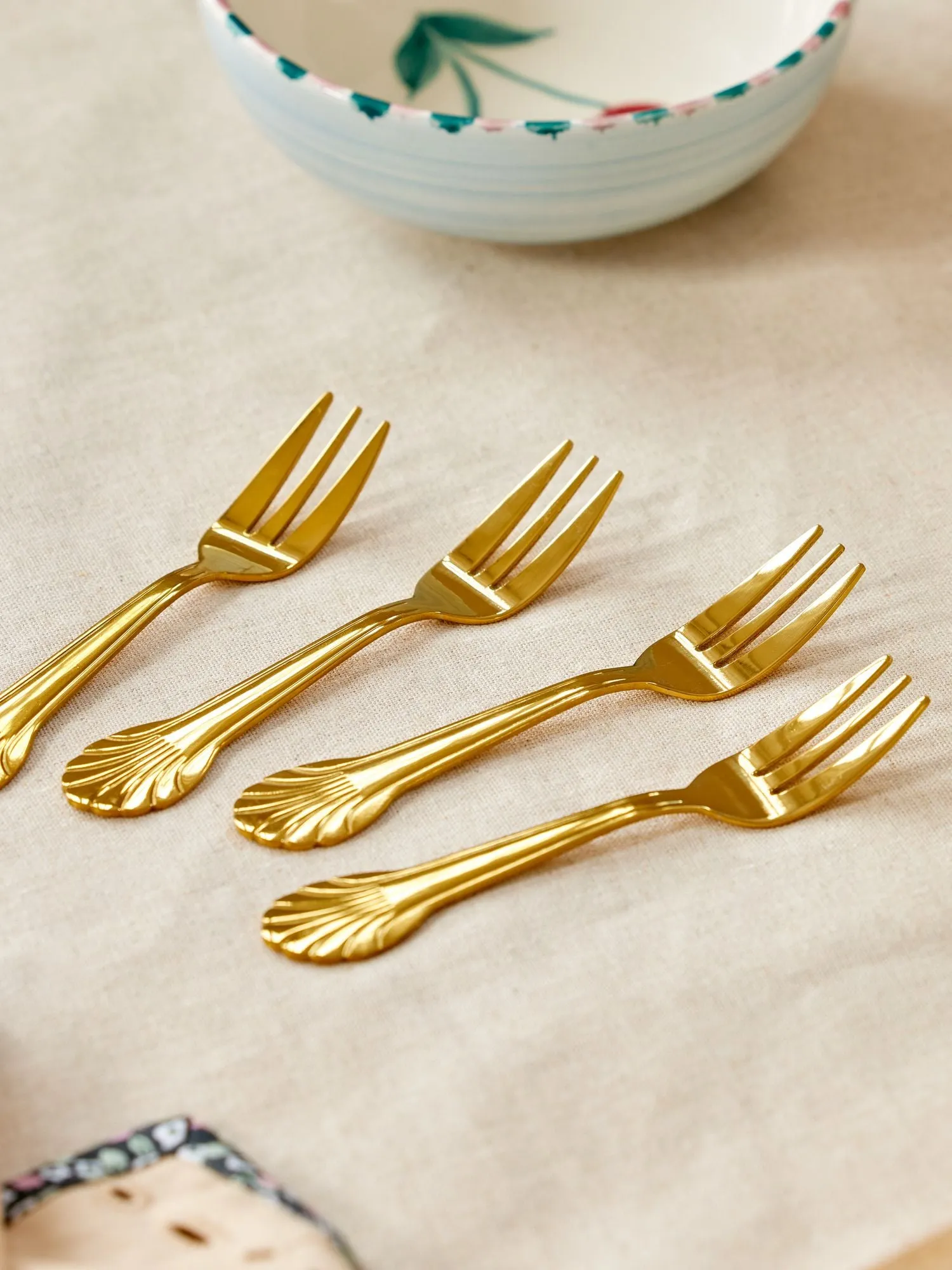 Stainless Steel Fork - Gold - Set of 4
