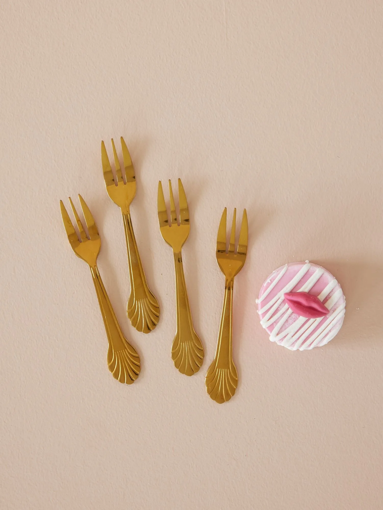 Stainless Steel Fork - Gold - Set of 4