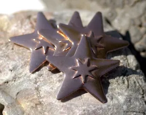 Star Embossed on Star Blank Cutout for Enameling Stamping Texturing Metalworking Jewelry Making Blanks