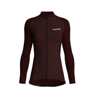 Stellar Grid | Dark Red Female Long Sleeves Jersey