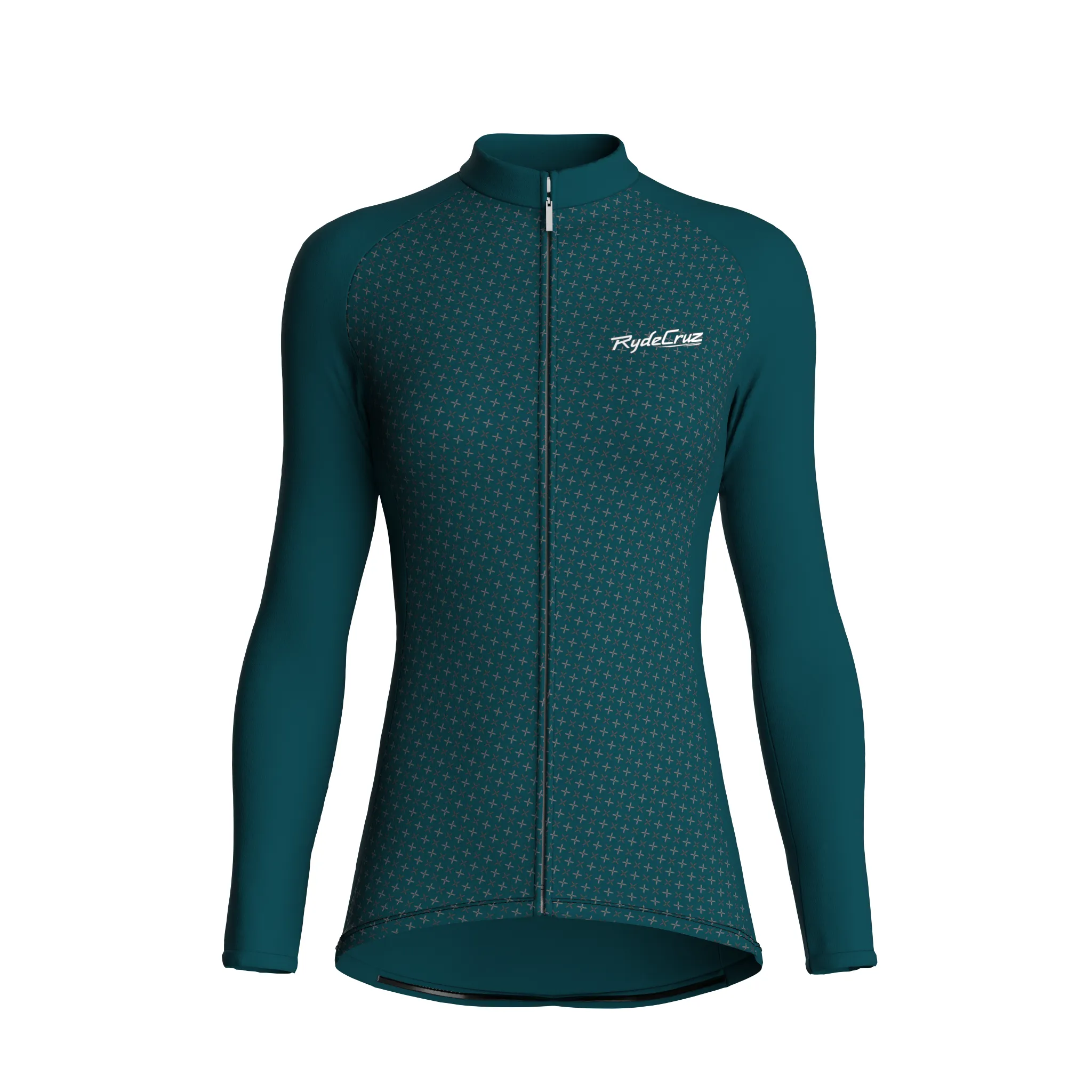 Stellar Grid | Midnight Green Female Long Sleeves Jersey
