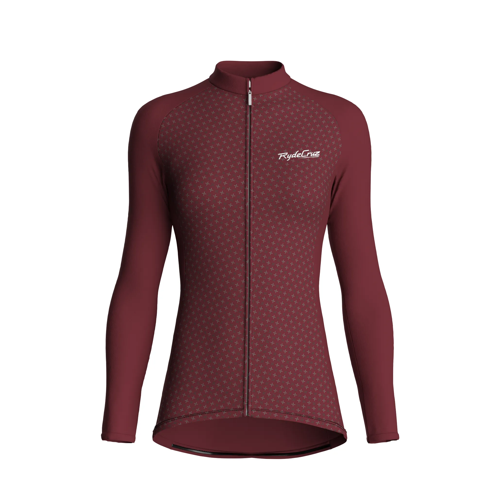 Stellar Grid | Wine Female Long Sleeves Jersey