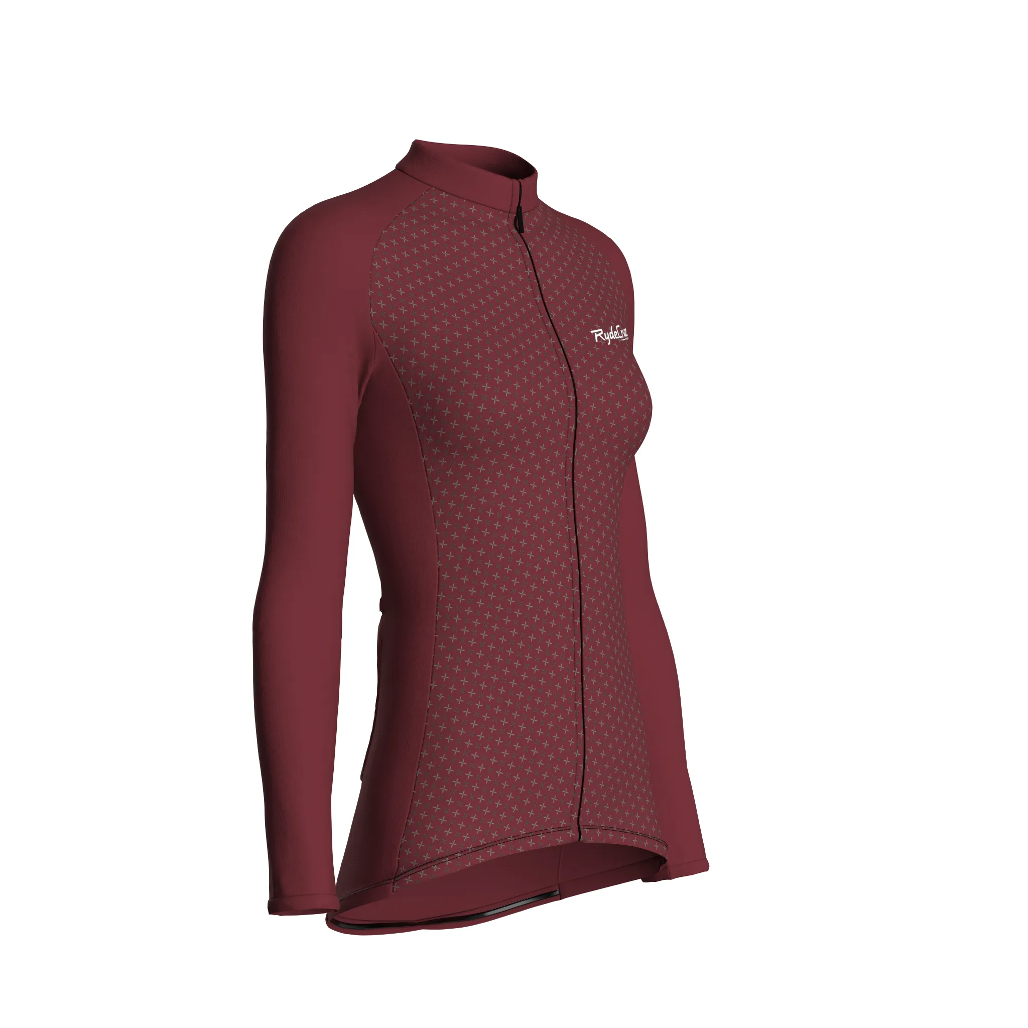 Stellar Grid | Wine Female Long Sleeves Jersey