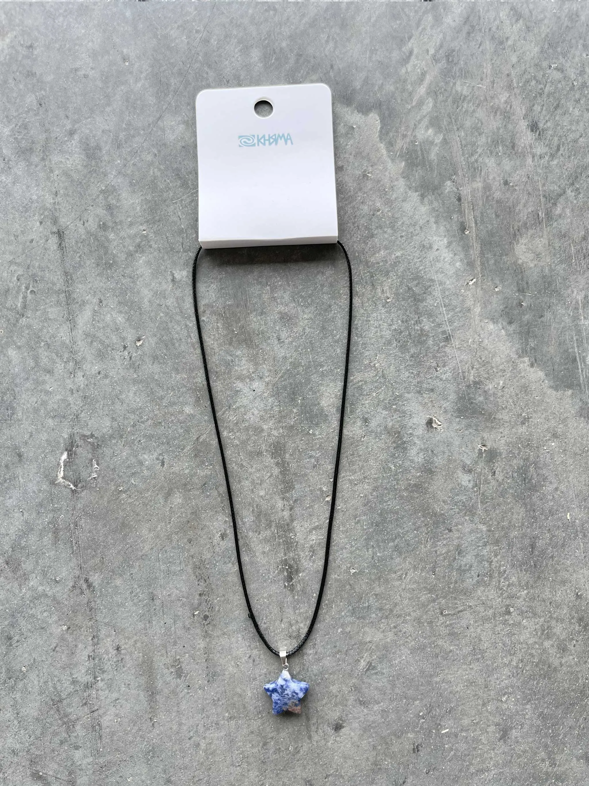 Stone Star Pendant Necklace - Sodalite