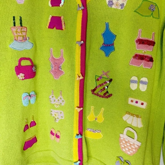 Storybook Knits Beach Fashion Button Cardigan Small