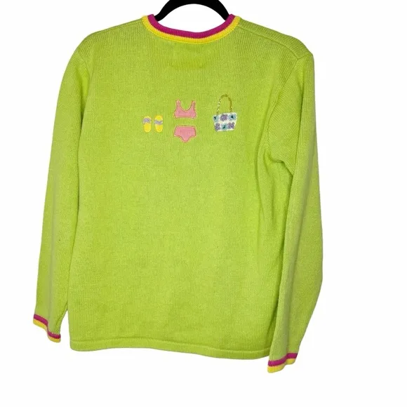 Storybook Knits Beach Fashion Button Cardigan Small