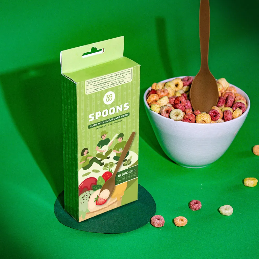 Sugarcane Spoons - Pack of 15