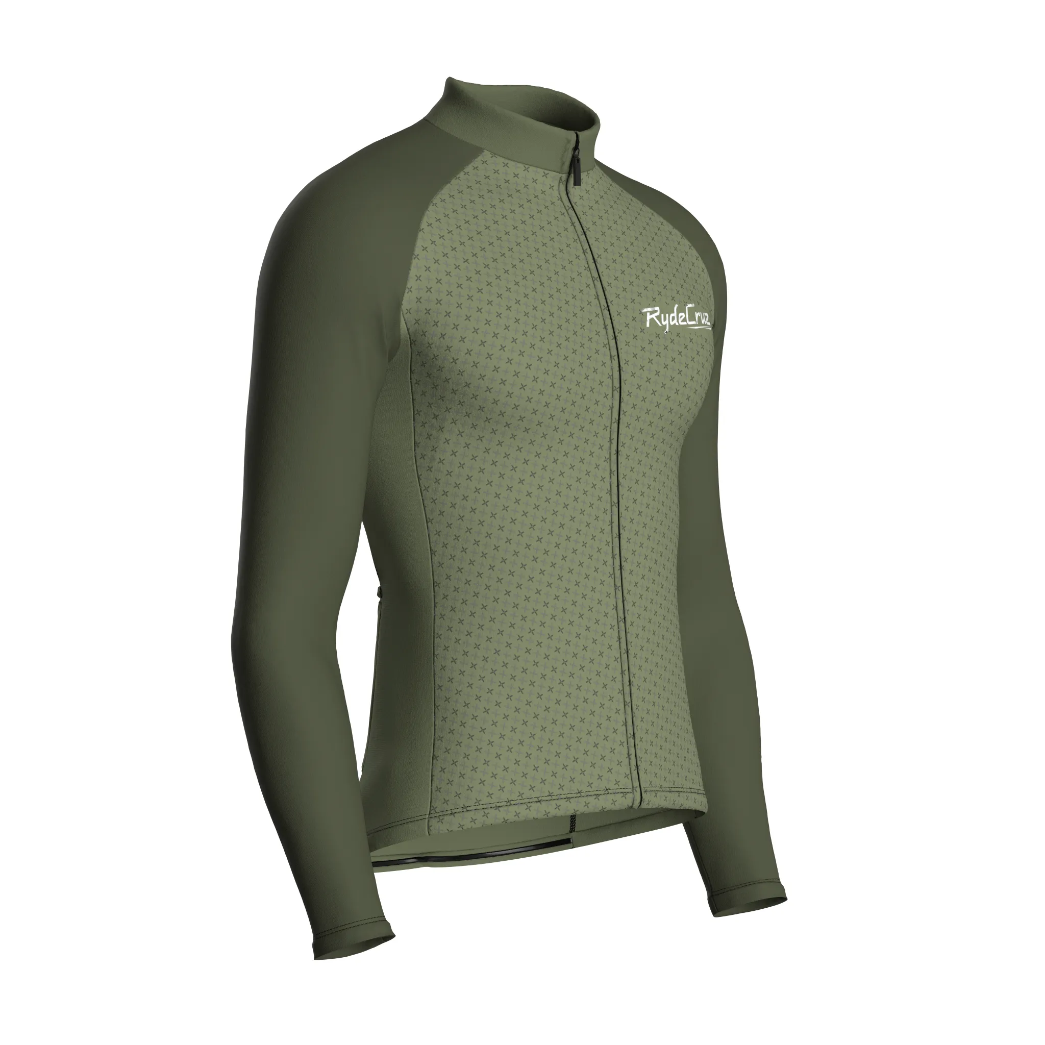 Swift Grid | Dark Khaki Male Long Sleeves Jersey