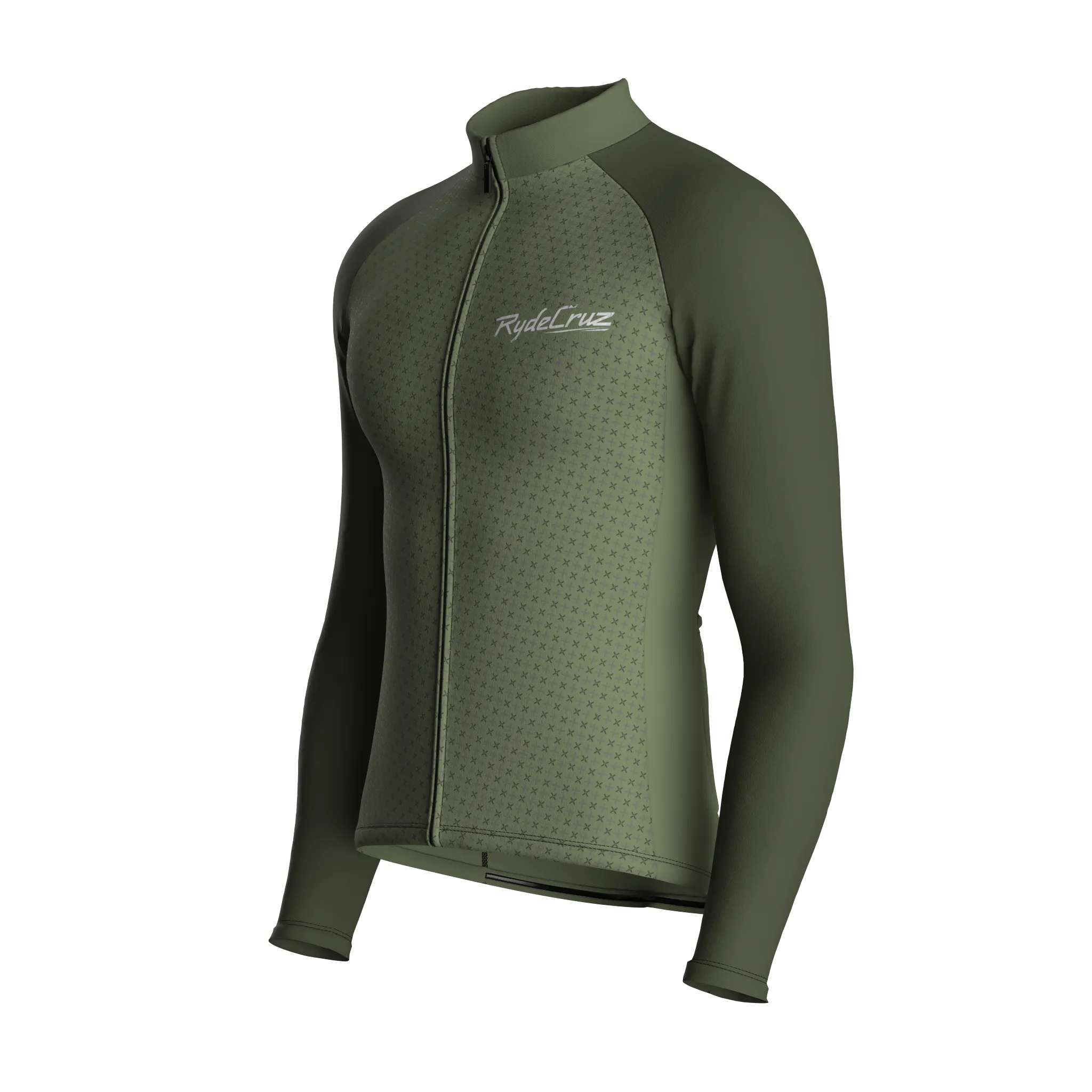 Swift Grid | Dark Khaki Male Long Sleeves Jersey