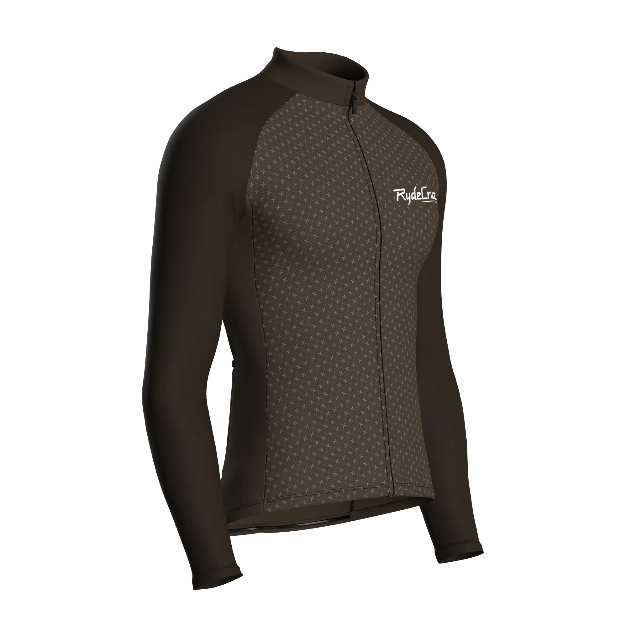 Swift Grid | Taupe Male Long Sleeves Jersey