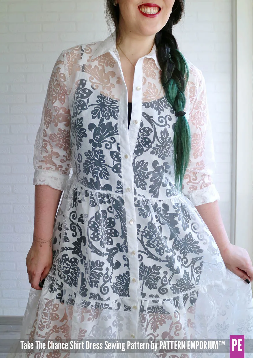 Take The Chance | Tiered Shirt Dress Sewing Pattern
