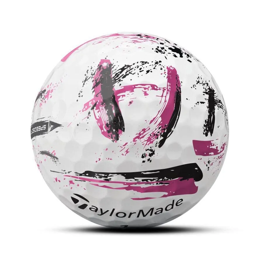 TaylorMade SpeedSoft Ink Pink Golf Balls 12Pk