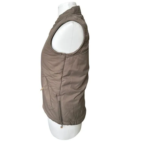 TENTREE Realm Quilted Puffer Vest in Tan Medium Women's Gorpcore Granola Girl