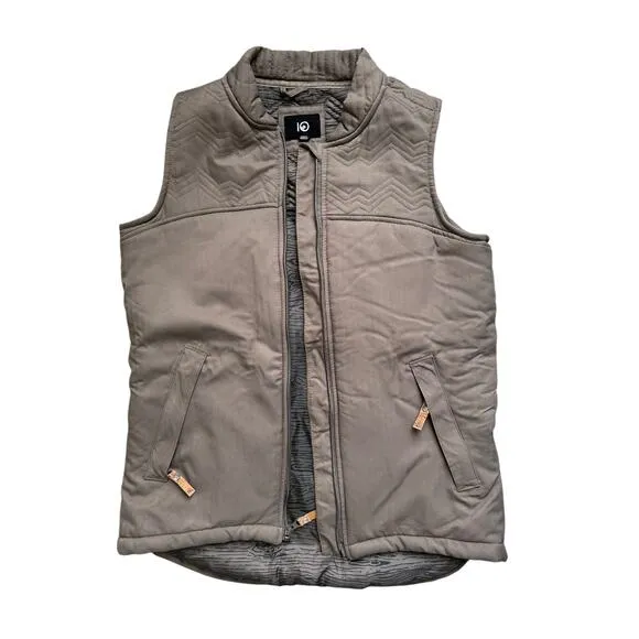 TENTREE Realm Quilted Puffer Vest in Tan Medium Women's Gorpcore Granola Girl