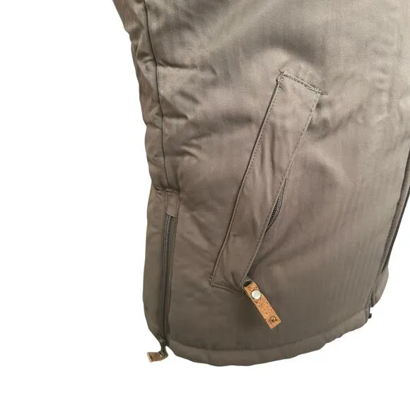 TENTREE Realm Quilted Puffer Vest in Tan Medium Women's Gorpcore Granola Girl