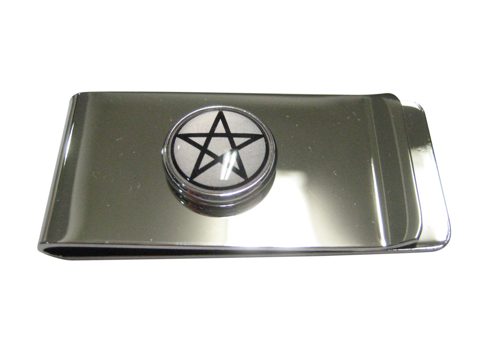 Thin Bordered Pentagram Star Money Clip
