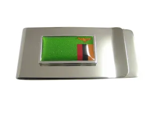 Thin Bordered Zambia Flag Money Clip