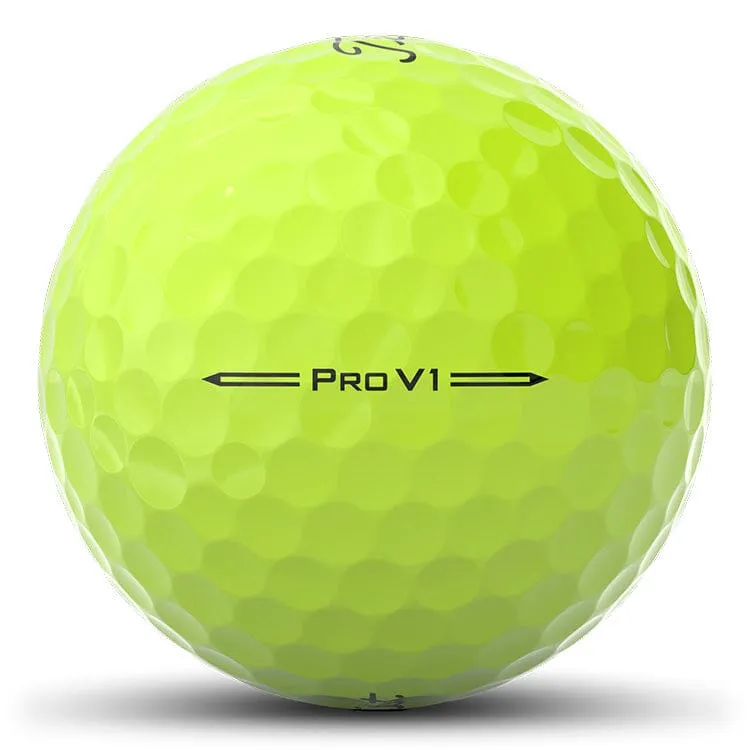 Titleist Pro V1 - Pelotas de golf amarillas, 12 unidades