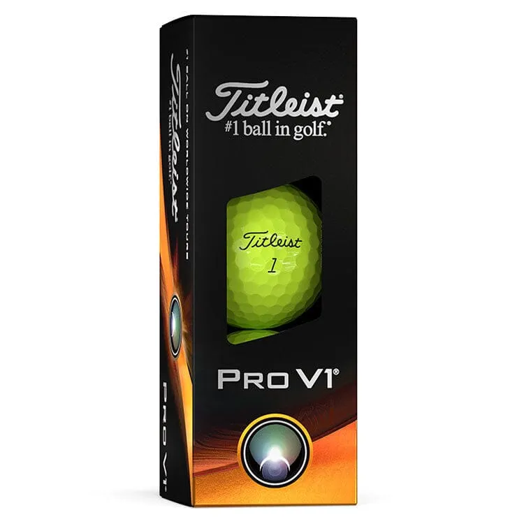 Titleist Pro V1 - Pelotas de golf amarillas, 12 unidades