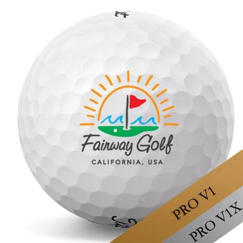 Titleist Pro V1 V1x Sun & Wave California Logo Golf Balls Pro V1 White