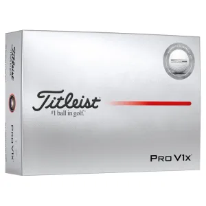Titleist Pro V1x Enhanced Alignment White Golf Balls 12Pk
