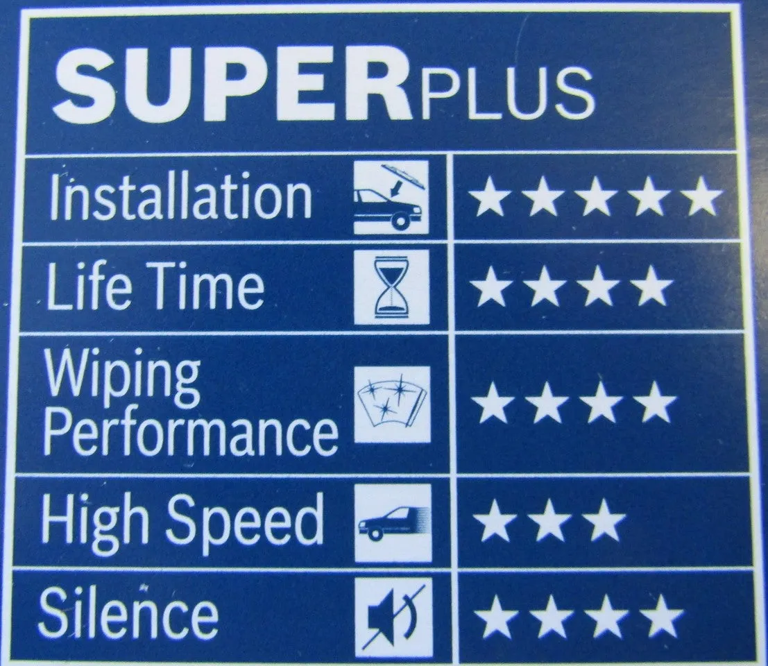 Toyota Picnic 2000-2001 Bosch Super  Replacement Front Screen Windscreen Wiper Blades   Wurth Screen Wash