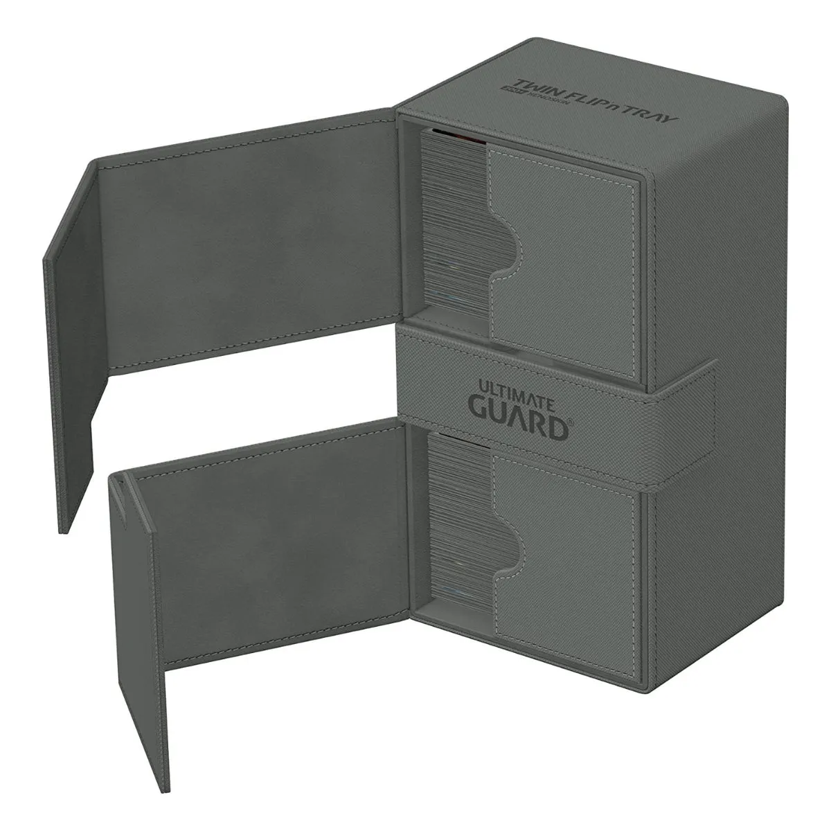 Ultimate Guard Twin Flip n Tray 200  XenoSkin Monocolor Grey Deck Box