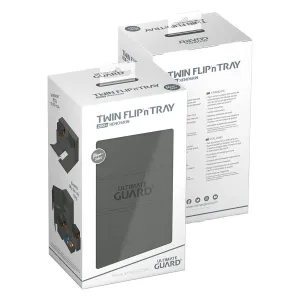Ultimate Guard Twin Flip n Tray 200  XenoSkin Monocolor Grey Deck Box