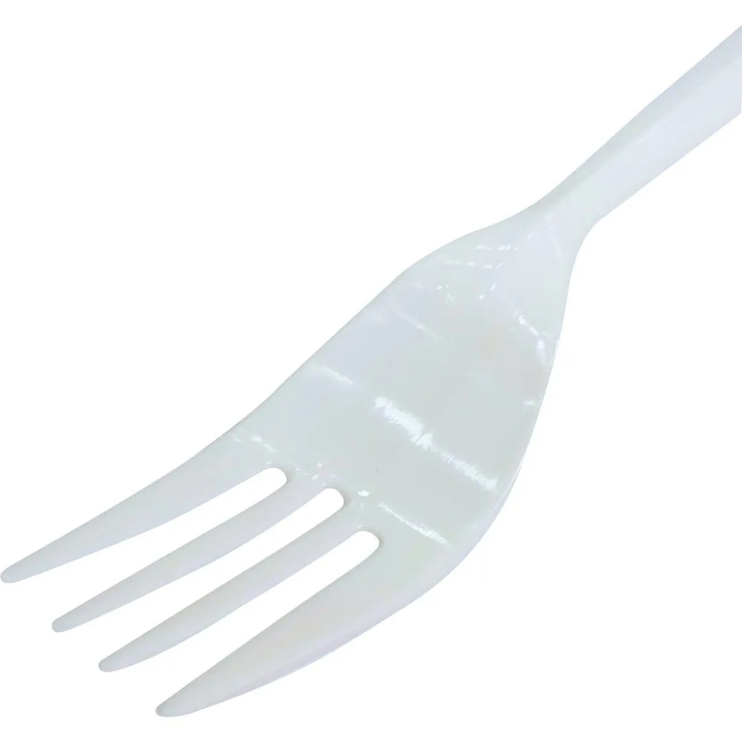 Value  - Plastic Forks - White - Bulk - B1001