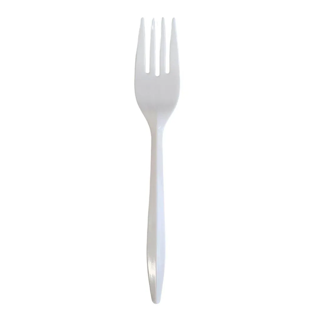 Value  - Plastic Forks - White - Bulk - B1001