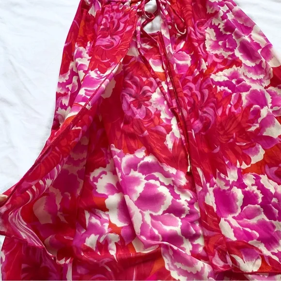 victoria’s secret ⋆ mesh floral open front dress