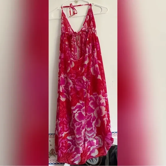 victoria’s secret ⋆ mesh floral open front dress