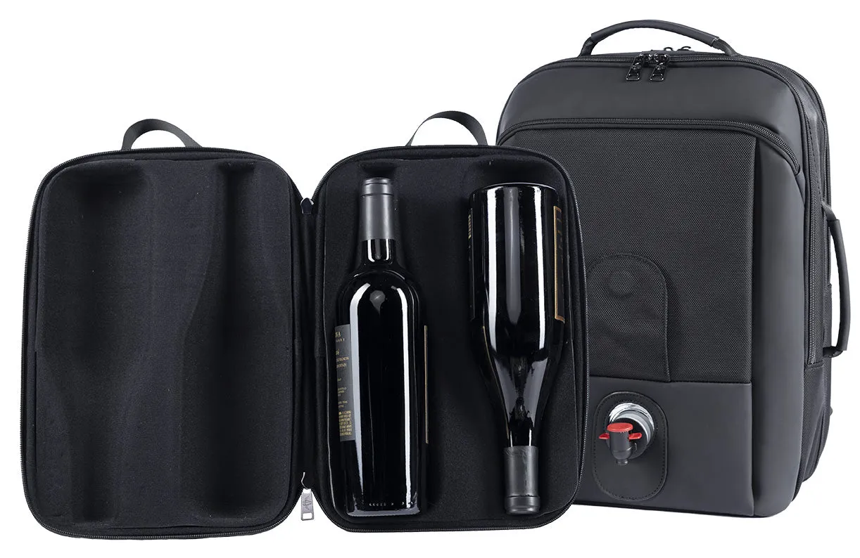 VinXplorer - Wine and Beverage Backpack bundled with Vin2Go Case CG